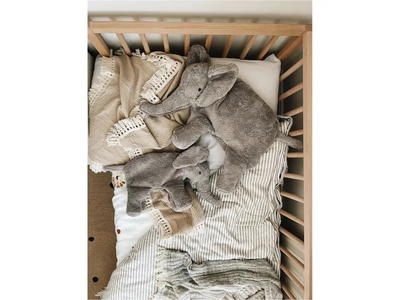 Senger Naturwelt Senger Naturwelt Kinder Körnerkissen Kuscheltier, Bio-Dinkelspelz (kbA), Elefant groß Maße 46 x 30 x 11 cm, Grau, – Produktbild 2 von 2