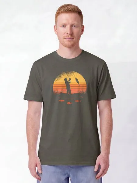 watapparel watapparel T-Shirt Unisex Angler, Khaki, – Produktbild 2 von 2