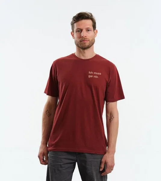 Gary Mash GARY MASH Shirt Ich muss gar nix. aus Biobaumwolle, Kastanie (braun), – Produktbild 2 von 3