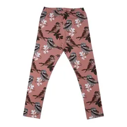Walkiddy Leggings Kinder aus Baumwolle „Owl Friends“ altrosa mit Eulenmotiv, elastische Jerseyhose für Alltag & Kita – Walkiddy – Produktbild 1 von 1