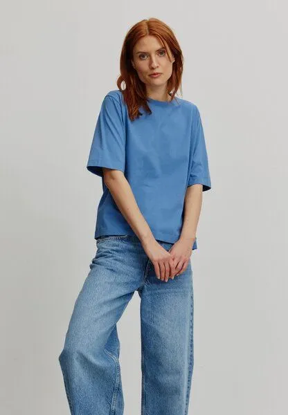 recolution Damen T-Shirt aus Bio-Baumwolle - AZOLLA - recolution, Electric blue (blau), – Produktbild 1 von 4