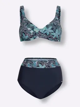 feel good Bikini marine-smaragd-bedruckt – Produktbild 1 von 1