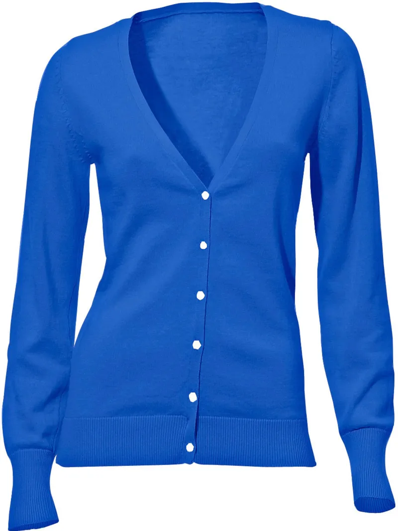 heine Feinstrickjacke royalblau, Royalblau, – Produktbild 1 von 2