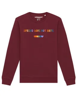 watapparel watapparel Sweatshirt Unisex Spread Love not Hate – Produktbild 1 von 1