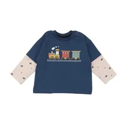 Walkiddy Walkiddy Tiny Trains Shirt - Bio-Baumwolle, Nachhaltig & Umweltbewusst - Blau Kinderkleidung – GOTS zertifiziert – Produktbild 1 von 1