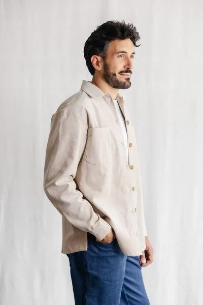 Jyoti - Fair Works Jyoti - Fair Works Bio-Baumwollcord Shacket Kalagi, Beige, – Produktbild 3 von 4