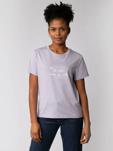 watapparel watapparel T-Shirt Frauen Es ist wie es ist, Lavender, – Produktbild 2 von 2
