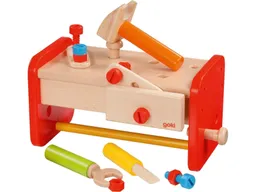 Goki goki Kinder Werkbank Werkzeugkiste aus Holz 16-teilig 27,5 x 17,5 x15 cm – Produktbild 1 von 1