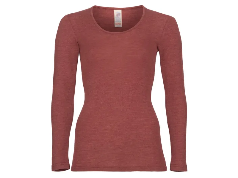 Engel natur Engel Natur Damen Unterhemd Langarm Wolle Seide kupfer Gr. 34/36, Rot, – Produktbild 1 von 1