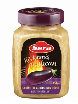 SERA FOOD Gemüsekonserve Geröstete Auberginen – Traditionell über offenem Feuer geröstet, 1 x 650 g, Vegan, Vegetarisch, Ohne Farbstoffzusatz, Ohne Konservierungsstoffe – Produktbild 1 von 1