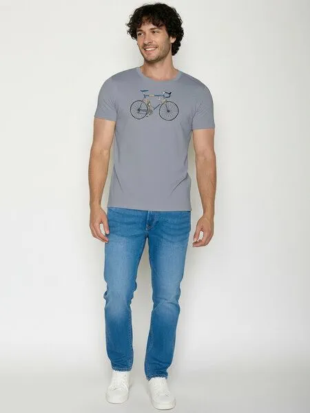 GreenBomb GREENBOMB Knut 2 Guide - Sportliches T-Shirt aus Bio-Baumwolle / hochwertiger Print / GOTS / Fair & Vegan, Lila (sea smoke), – Produktbild 3 von 4