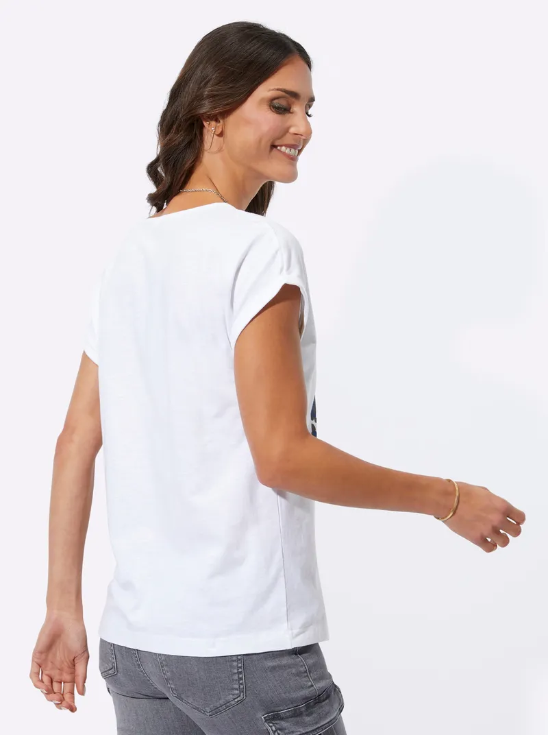 Witt Shirt jeansblau-weiß, Jeansblau-weiß, – Produktbild 2 von 2