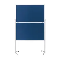 magnetoplan magnetoplan Moderationswand klappbar mit Alu-Fuß, Filz blau – Produktbild 4 von 4