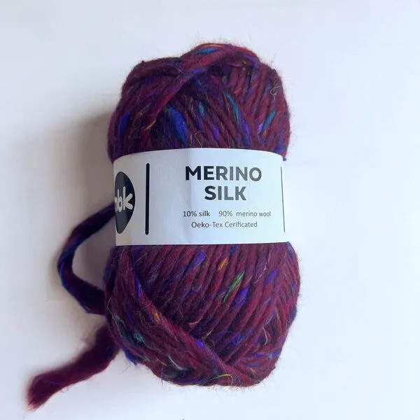 PANAPUFA PANAPUFA Merino-Seidengarn Wolle, Rot braun, – Produktbild 3 von 6