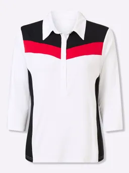 Witt Poloshirt weiß-schwarz-gemustert – Produktbild 1 von 1