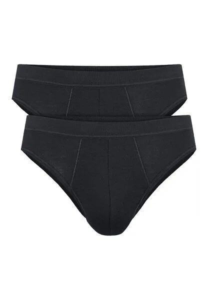 hessnatur hessnatur Slip Regular Cut 2er-Pack PURE NATURE aus reiner Bio-Baumwolle, Schwarz, – Produktbild 4 von 6