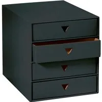 Schubladenbox "Color" DIN A4 mit 4 Schüben schwarz – Produktbild 1 von 1