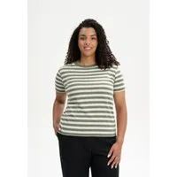 MELA T-Shirt Style KHIRA Stripes | von MELA | Fairtrade & GOTS zertifiziert, Thymian gestreift, – Produktbild 1 von 1