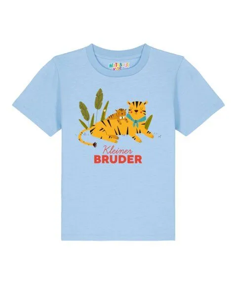 watabout.kids watabout.kids T-Shirt Kinder Tiger Kleiner Bruder, Blue soul, – Produktbild 1 von 3