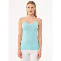 ORGANICATION ORGANICATION Spaghettiträger-Top aus TENCEL Lyocell und Bio-Baumwolle, Blau(mint), – Produktbild 1 von 1