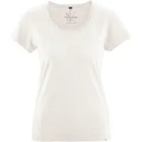 HempAge HempAge Damen T-Shirt mit Rollsaum Hanf/Bio-Baumwolle, Offwhite, – Produktbild 1 von 1