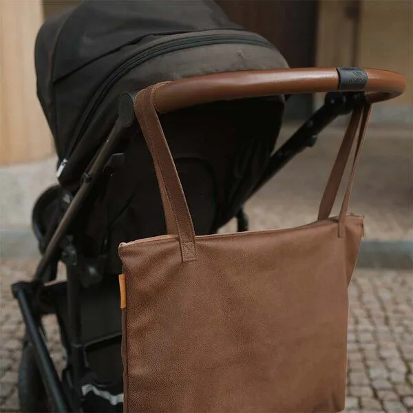BOWLEANIES TASCHEN BOWLEANIES TASCHEN Mom Bag | Großer Shopper aus Lederfaserstoff mit Reißverschluss, Chocolate, – Produktbild 3 von 3