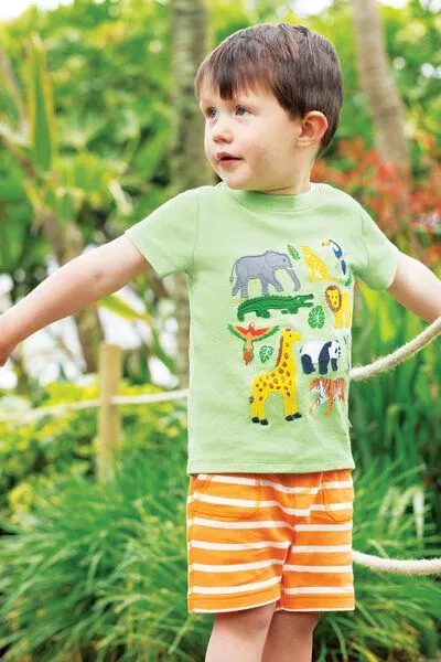 Frugi Frugi T-Shirt mit wilden Tieren, Kurzarm – Produktbild 2 von 3