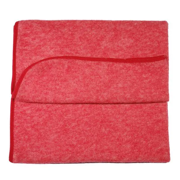 Cosilana Cosilana Baby Fleece Decke Schurwolle (kbT) Baumwolle (Bio), Rot-melange, – Produktbild 1 von 1