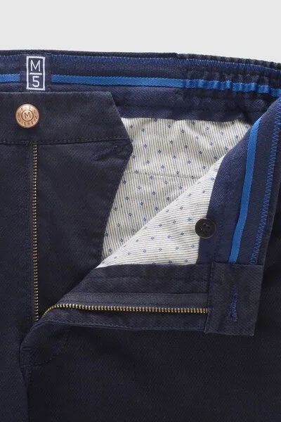 M 5 BY MEYER M 5 BY MEYER Sportliche Chino in Micro Struktur, Blau (navy), – Produktbild 7 von 7