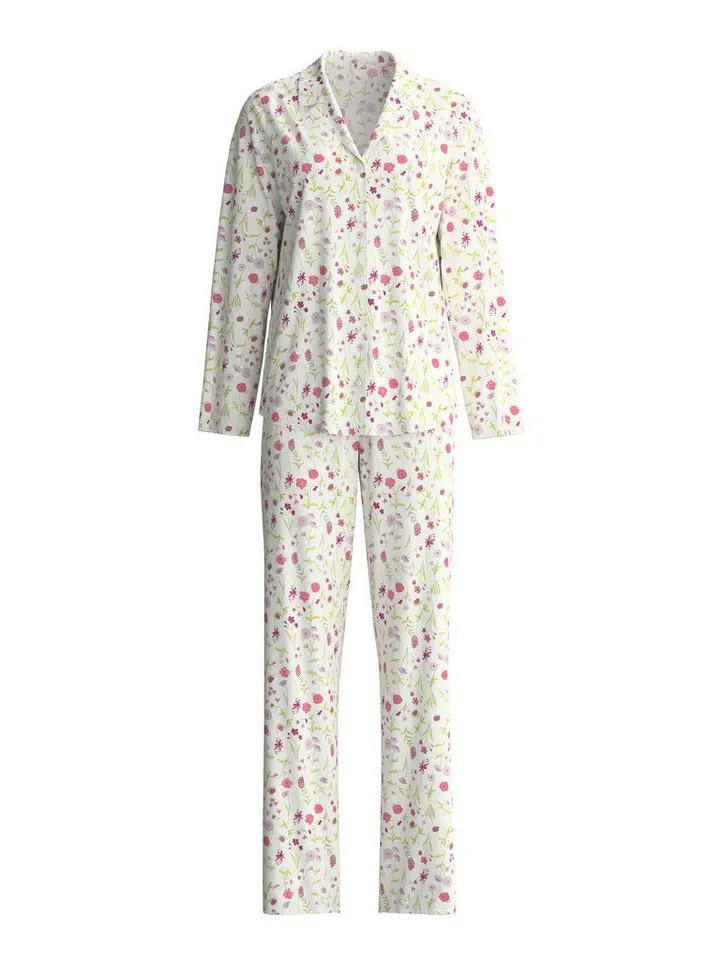 CALIDA CALIDA Pyjama Cotton Special Damen (2 tlg) durchgeknöpft, weich und glatt mit Reverskragen, Rosa, – Produktbild 2 von 4