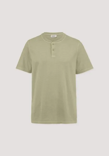 hessnatur hessnatur Heavy Jersey Henley Shirt Relaxed aus reiner Bio-Baumwolle, Pastellmoos, – Produktbild 4 von 4