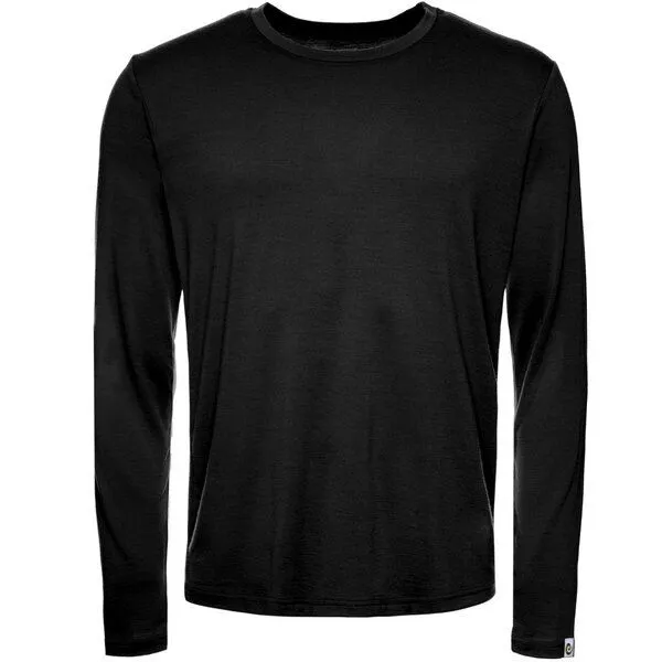 Kaipara - Merino Sportswear Kaipara - Merino Sportswear Herren Merino Shirt Langarm Regularfit 200, Schwarz, – Produktbild 1 von 2