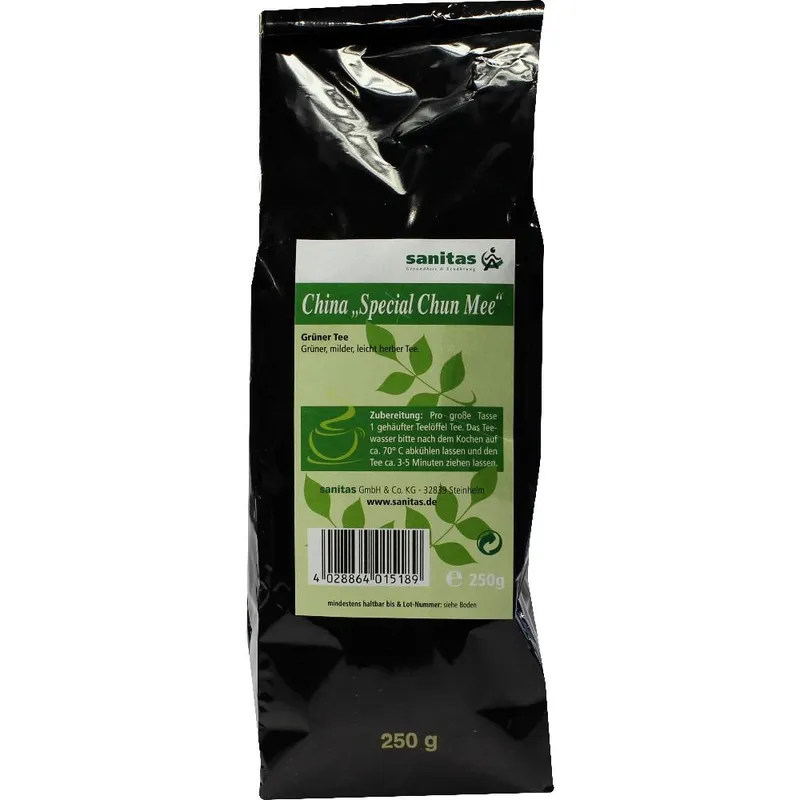 sanitas GRÜNER TEE China special Chun Mee 250 g Tee – Produktbild 1 von 1