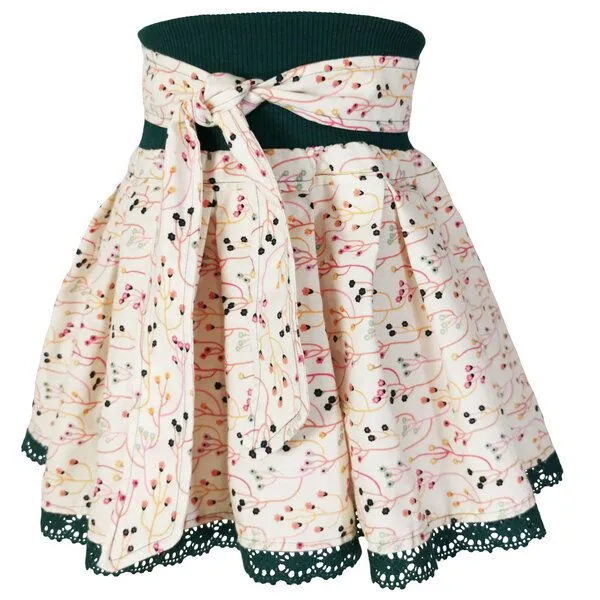 liebewicht liebewicht Rock Faltenrock weiß bunt geblümt bio für Mädchen Gr.80-164, White, – Produktbild 6 von 7