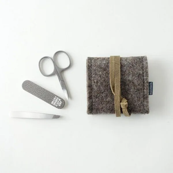 matilda k. manufaktur matilda k. manufaktur mini-maniküre-set 'ella' aus Wollfilz braun, Braun, – Produktbild 5 von 8