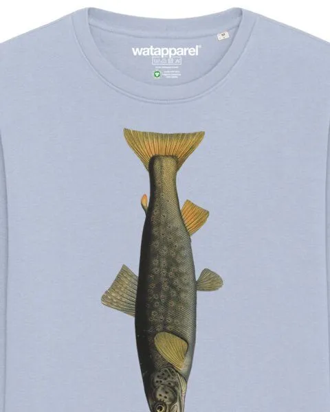 watapparel watapparel Sweatshirt Unisex Forelle, Serene blue, – Produktbild 3 von 4