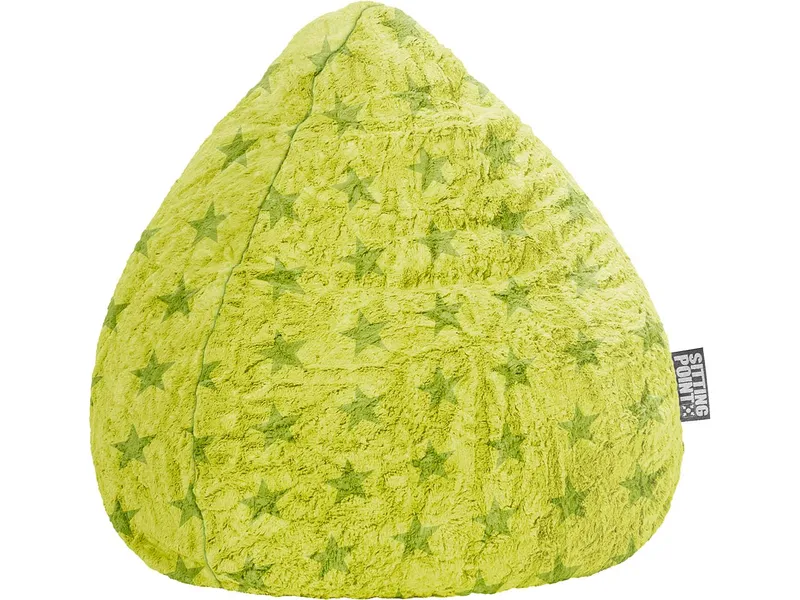 Sitzsack "fluffy stars XL", 70 x 110 cm, grün – Produktbild 1 von 1
