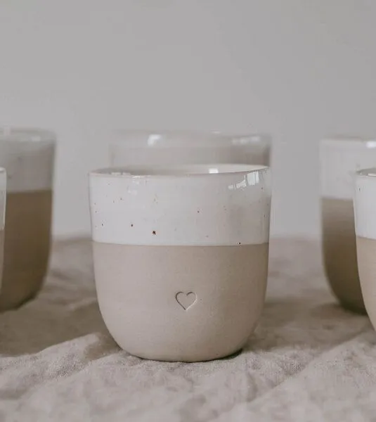 Eulenschnitt Eulenschnitt Kleiner Becher aus Steingut – Produktbild 3 von 8