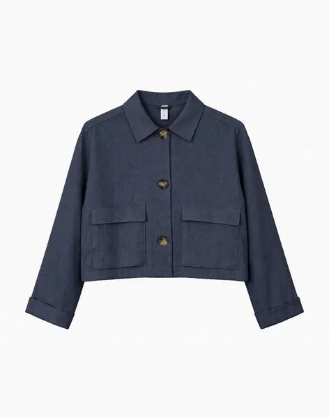 Mazine Mazine Leichte Jacke für Frauen - aus 100% Leinen, Blau (ink blue), – Produktbild 1 von 5