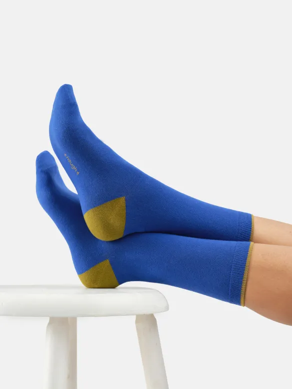 Thought Socken Modell: Tipped Crew, Bright blue, – Produktbild 1 von 1
