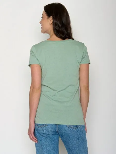 GreenBomb GREENBOMB Basic Loves - Sportliches T-Shirt aus Bio-Baumwolle / GOTS / Fair & Vegan, Grün (pale green), – Produktbild 4 von 4