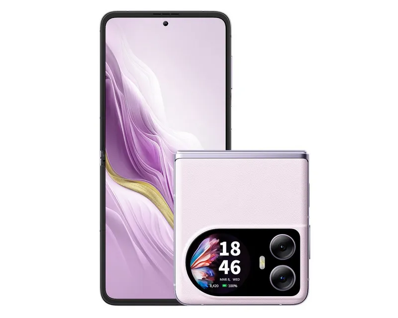 Blackview Blackview Hero 10 klapp handy Ohne Vertrag Dual-Screen flip Smartphone (6.9 Zoll, 256 GB Speicherplatz, 108 MP Kamera, 6,9", 2,5K AMOLED, 108MP, 256GB, 4000 mAh/45W, NFC), Lila, – Produktbild 2 von 5