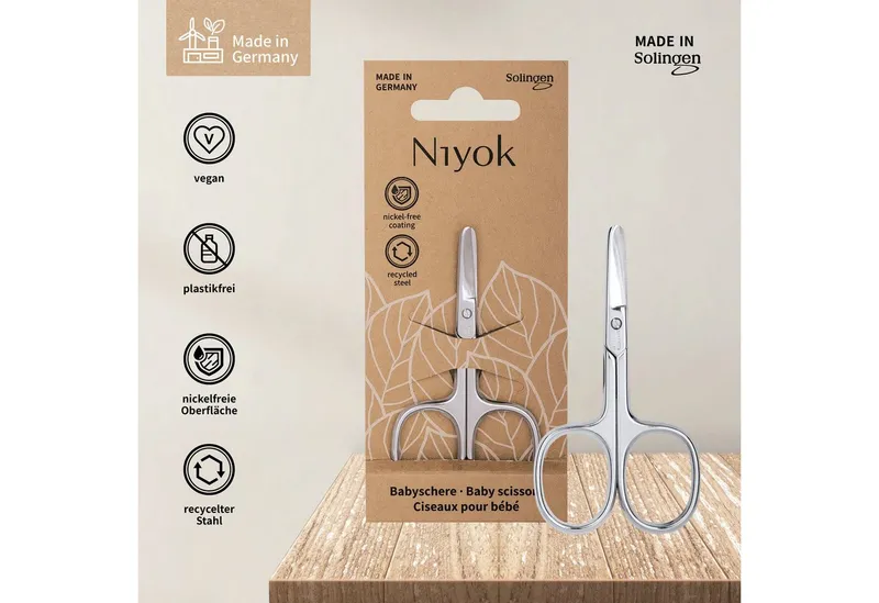 Niyok Niyok Baby-Nagelschere für Babys & Kinder, sicher & präzise für sanfte Baby Nagelpflege, nickelfrei, abgerundete Spitze – Produktbild 3 von 5