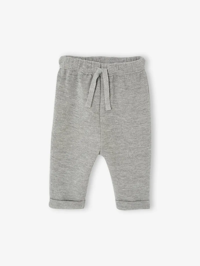 Vertbaudet Baby Jungen Hose mit Umschlag, Grau meliert, – Produktbild 1 von 3