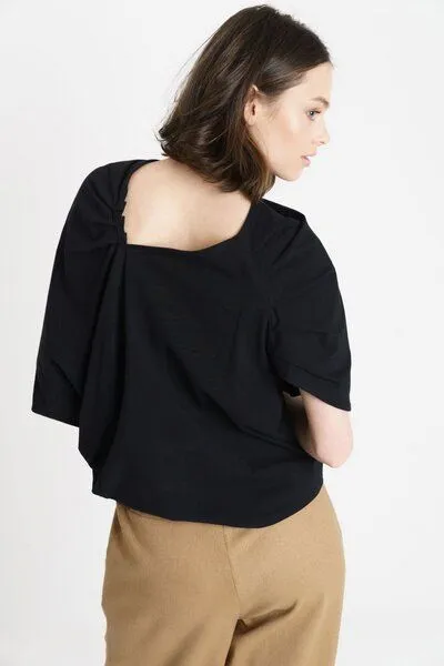 SHIPSHEIP SHIPSHEIP SUSAN - Damen Bluse aus TENCEL Lyocell, Schwarz, – Produktbild 2 von 3