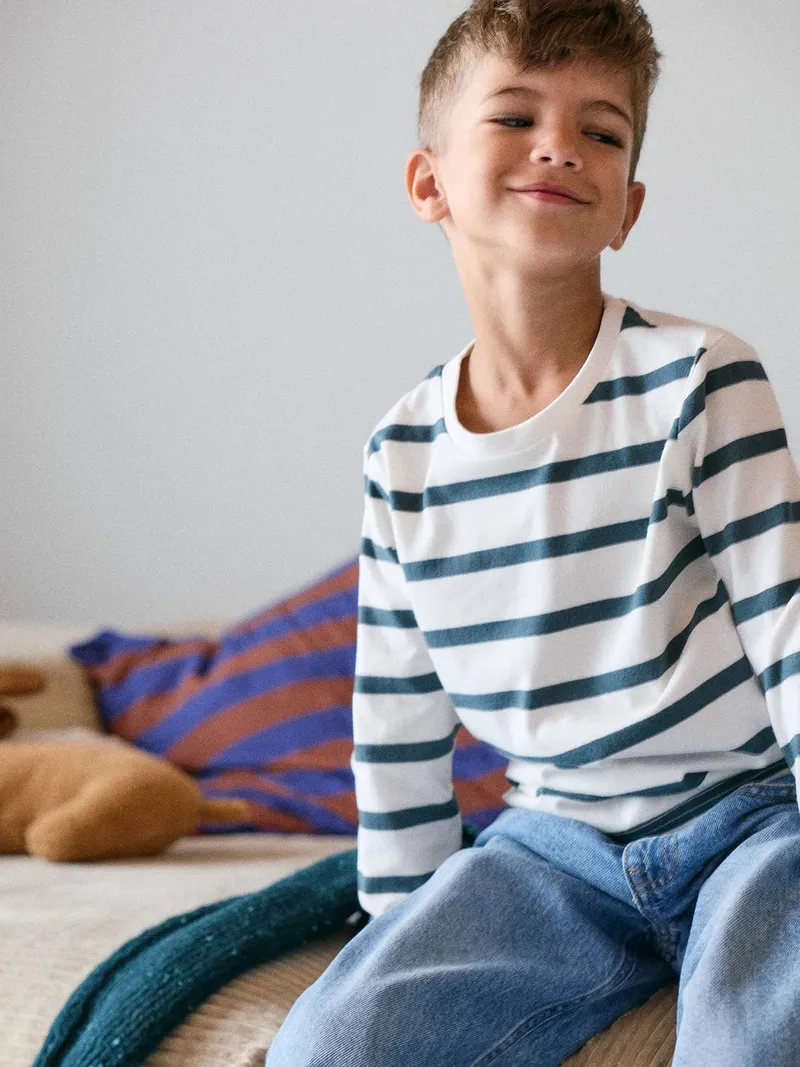 Vertbaudet 3er-Pack Shirts Jungen BASIC lila, Lila, – Produktbild 2 von 4