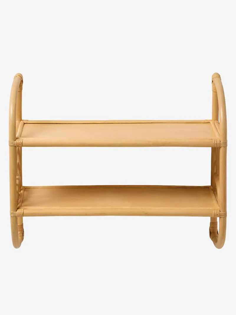 Vertbaudet Rattan-Wandregal SONNENSCHEIN mit 2 Böden, Braun, – Produktbild 3 von 4