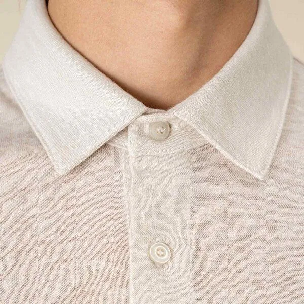 YTWOO YTWOO Leichtes Herren Leinen Poloshirt, Linen sand, – Produktbild 4 von 4