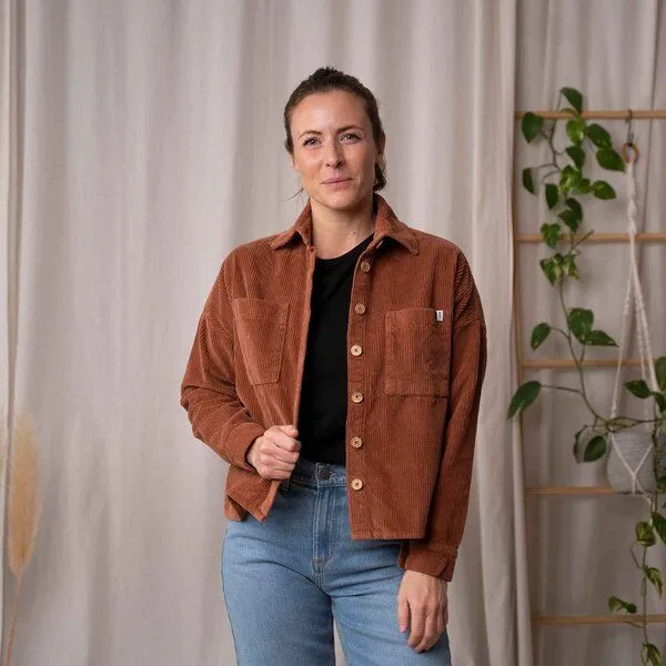 Vresh Clothing Vresh Clothing Vani - Cord Hemd aus Biobaumwolle, Rostbraun, – Produktbild 2 von 4