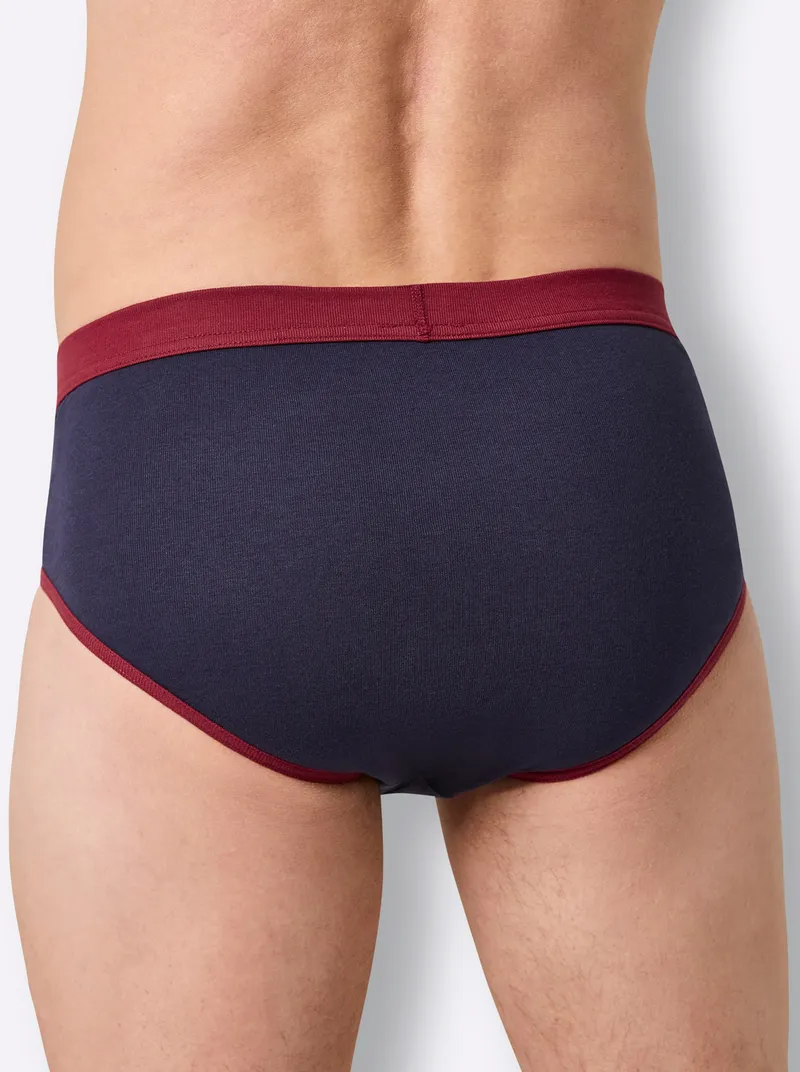 wäschepur men Slip marine + dunkelrot, Marine + dunkelrot, – Produktbild 3 von 3